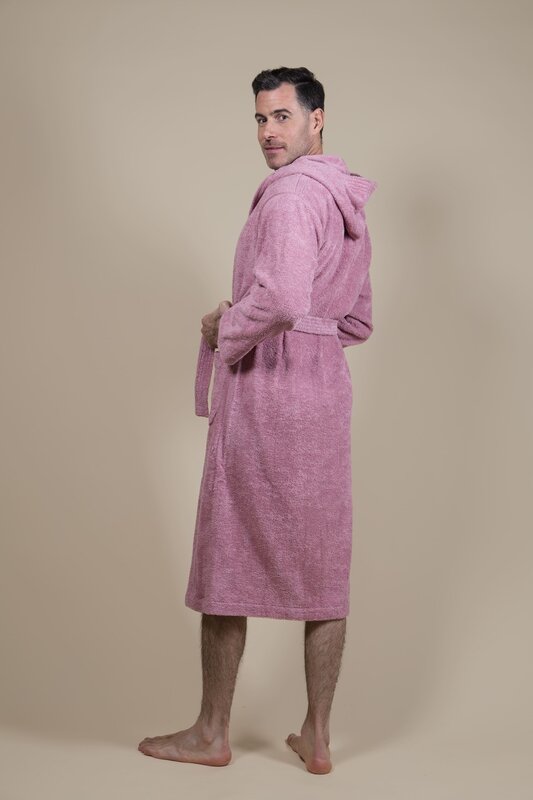 Badjas Heren Badstof Roze