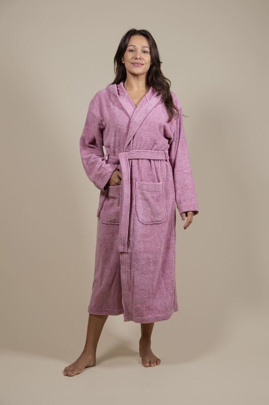 Katoenen Badjas Badstof Roze